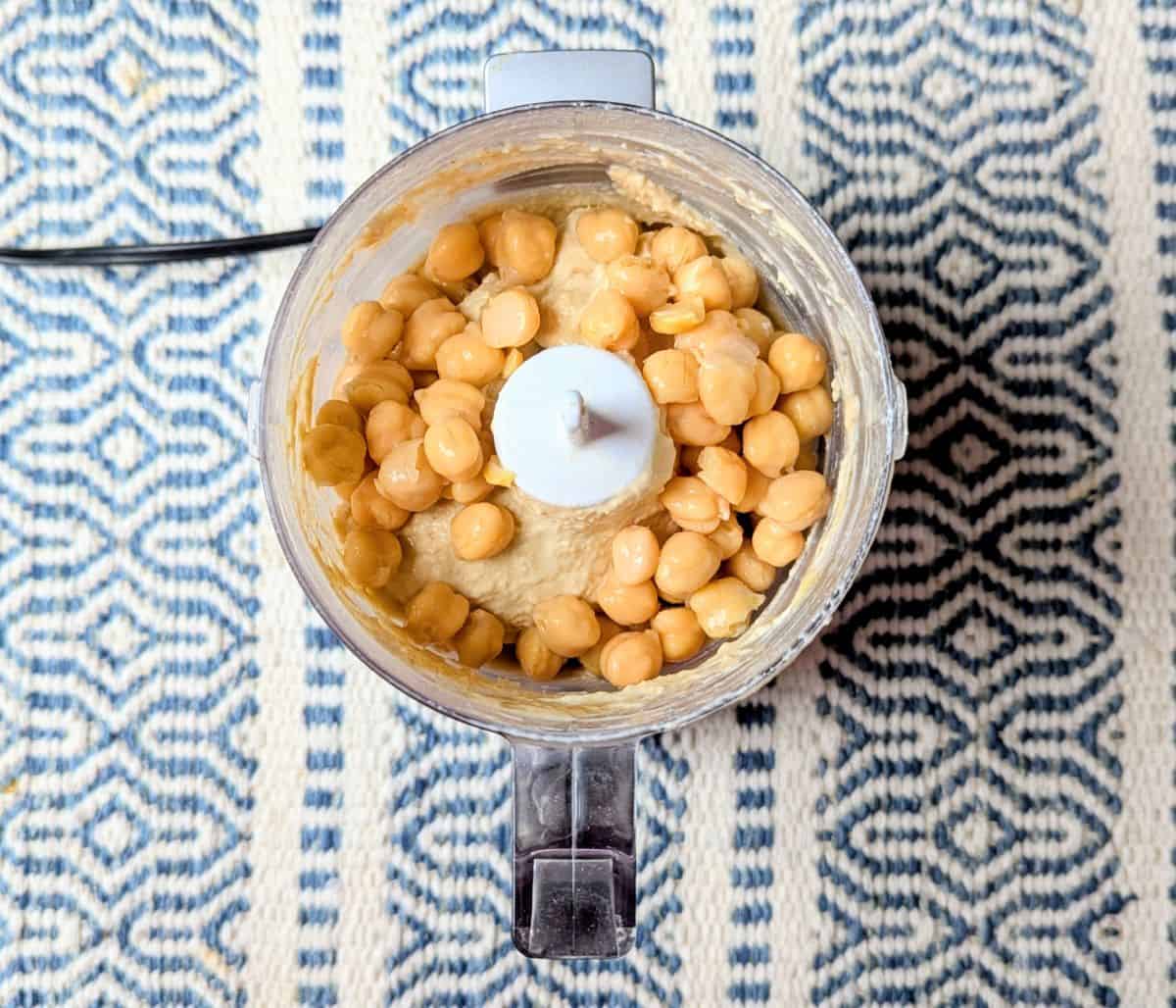 adding canned chickpeas