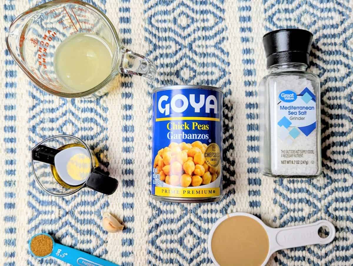 homemade hummus ingredients