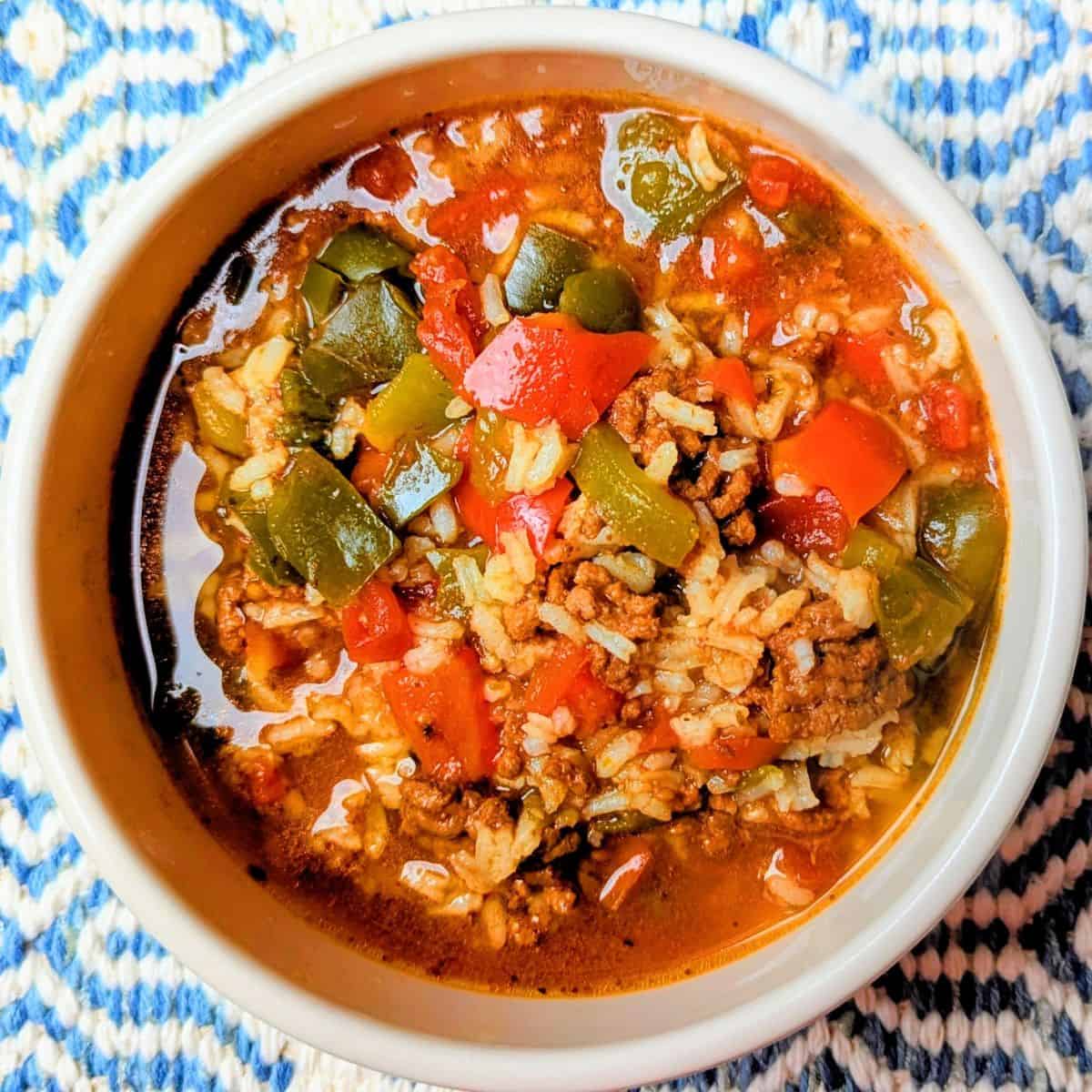 Slow Cooker Stuffed Pepper Soup