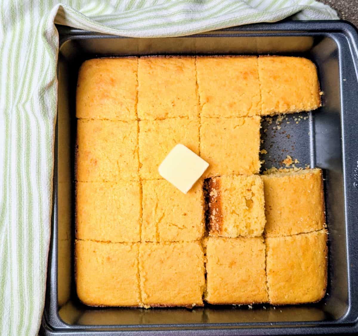 cornbread with butter