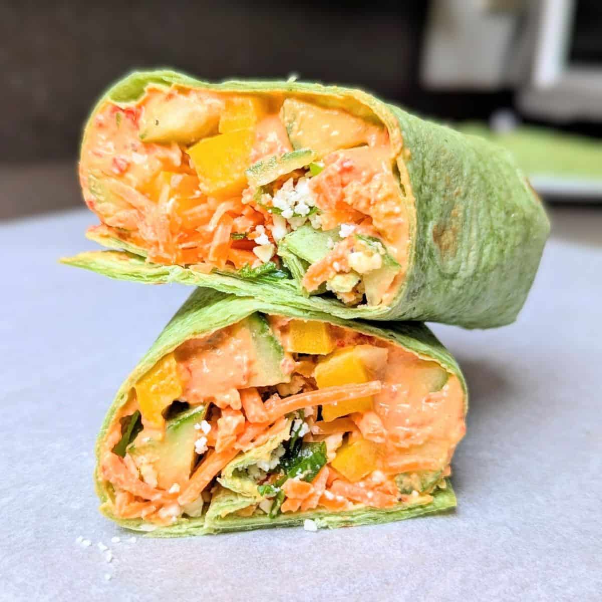 veggie hummus wrap