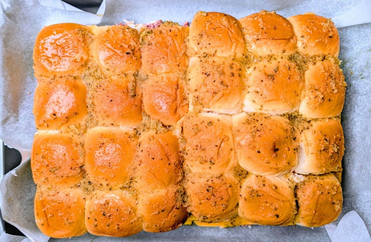 tops on with garlic butter