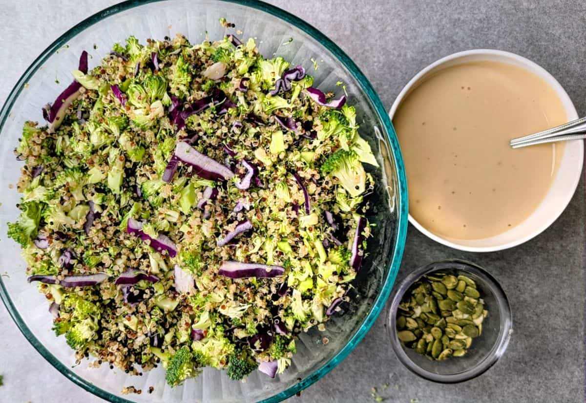 veggies and quinoa mixed