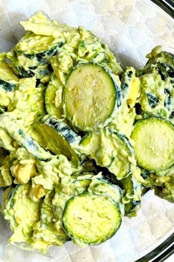 creamy avocado zucchini salad