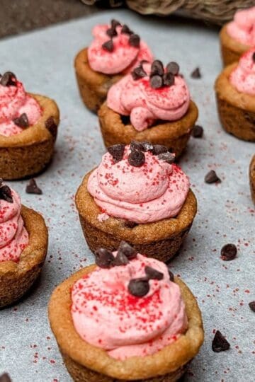 raspberry cookie cups
