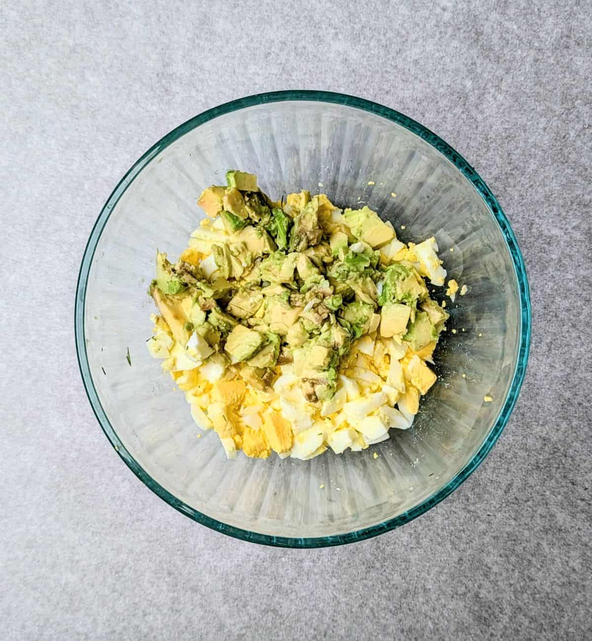 avocado and hard boiled eggs