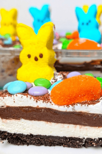 easter chocolate lasagna serving