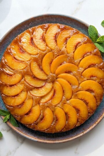 peach upside down cake