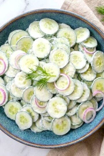 salad in serving bowl