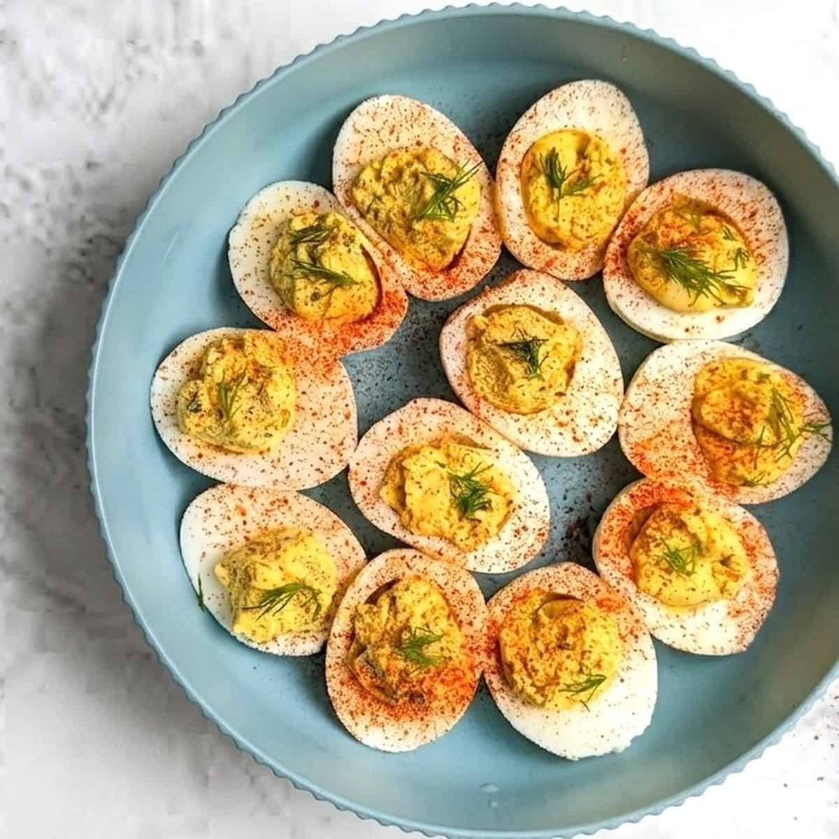Dill Pickle Deviled Eggs