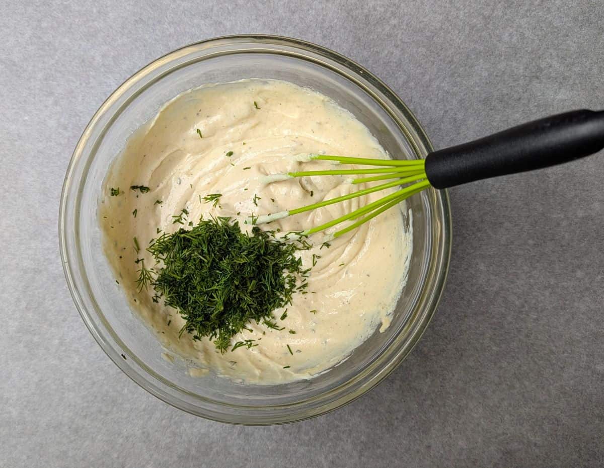 making the dressing