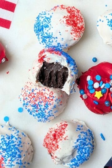 oreo cream cheese balls decorated