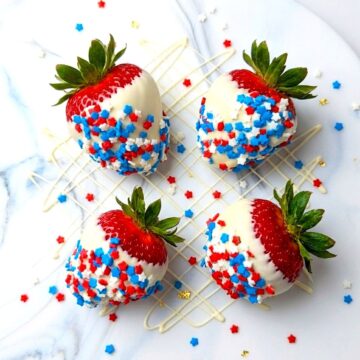 red white and blue strawberries