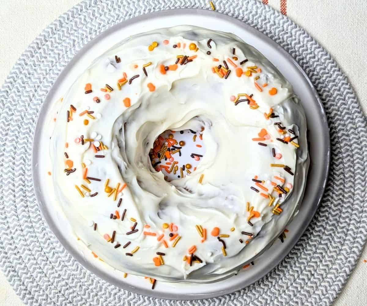 carrot bundt cake with frosting