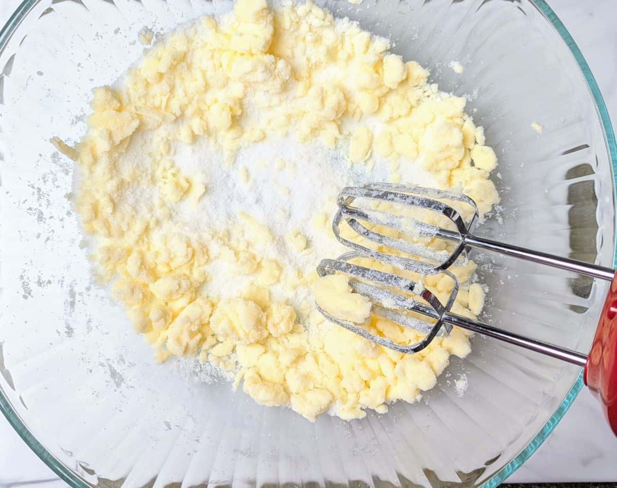 beating butter and sugar