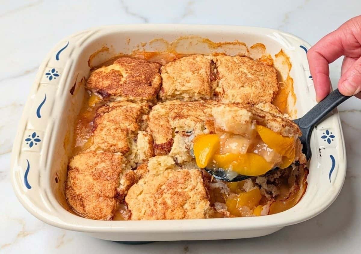 lifting serving out of baking dish