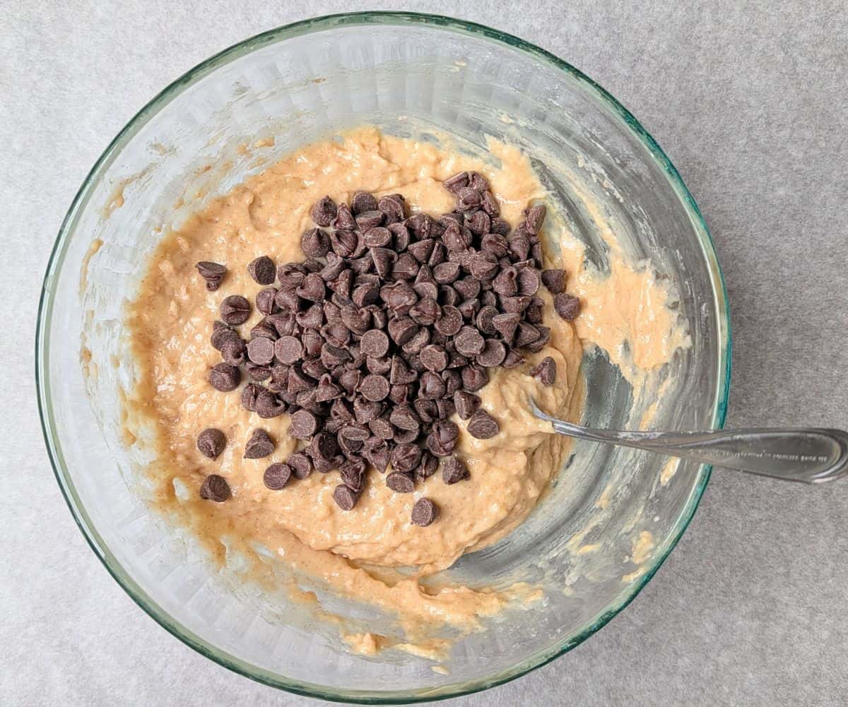 how to make muffins with pancake mix adding chocolate chips