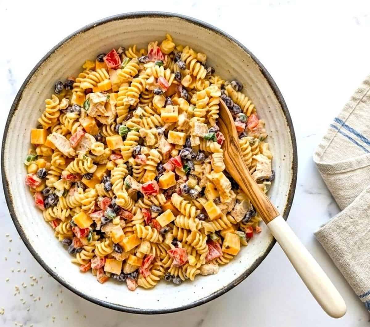 southwest pasta salad with chicken