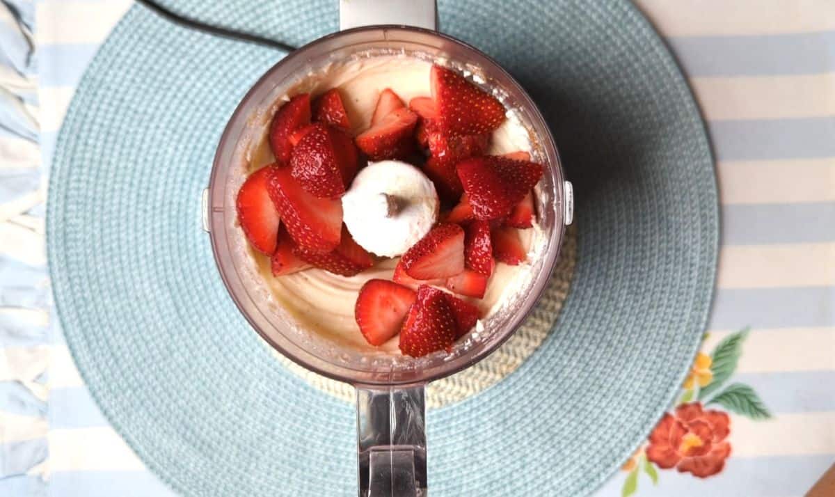 adding fresh strawberries