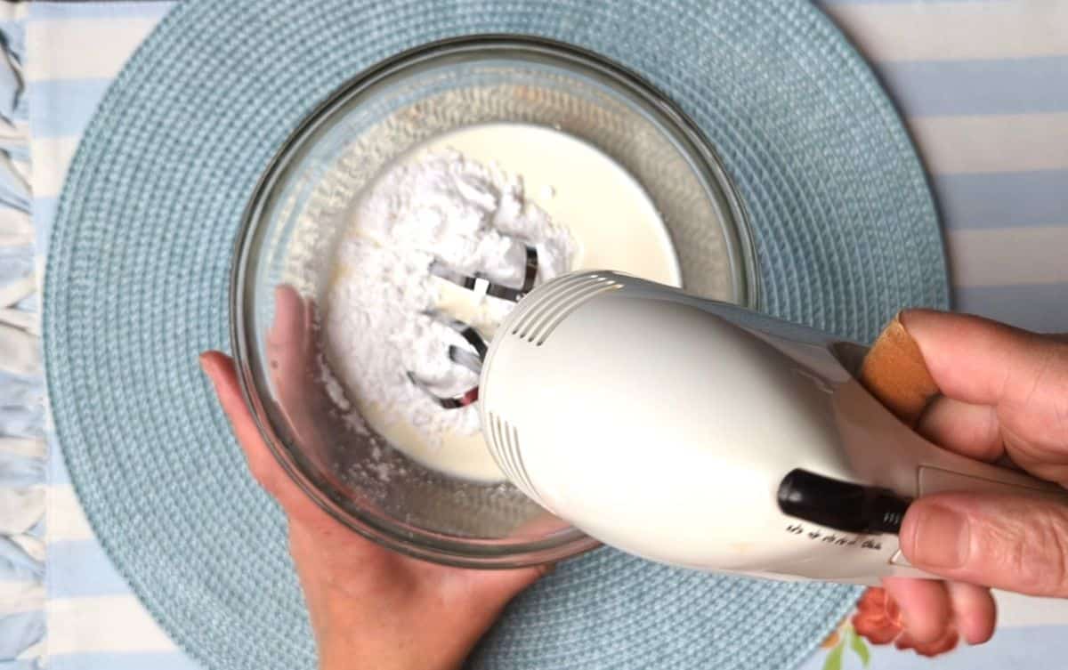 beating whipped cream