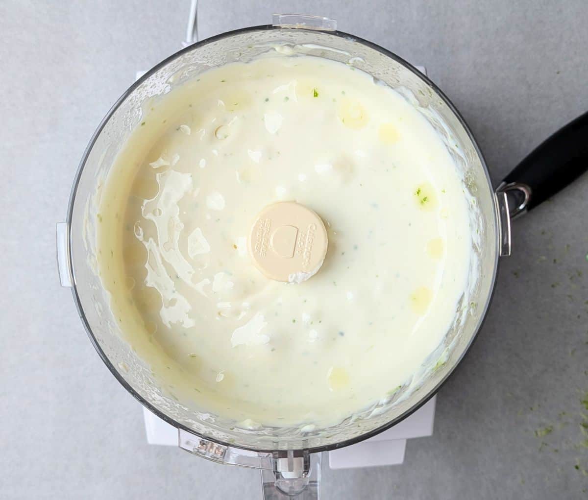 ingredients blended in food processor