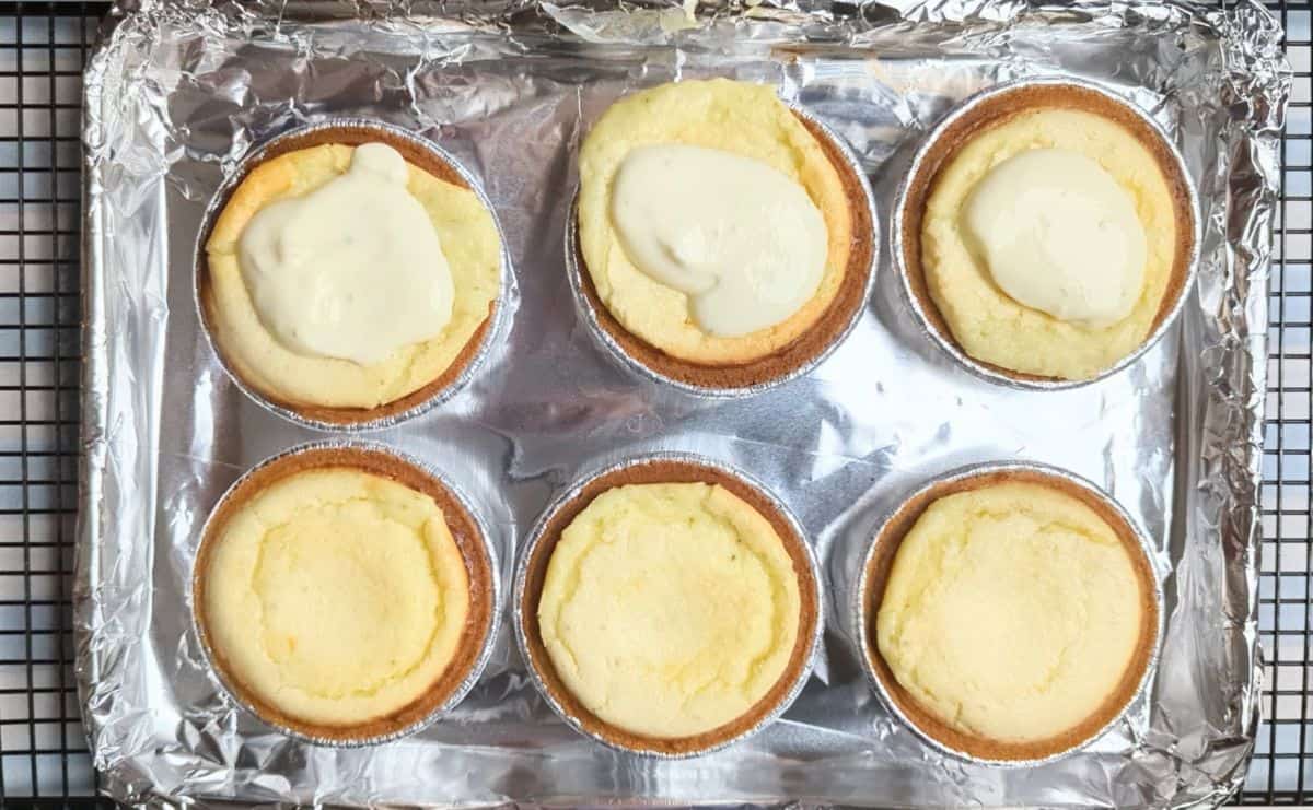 sour cream topping being added