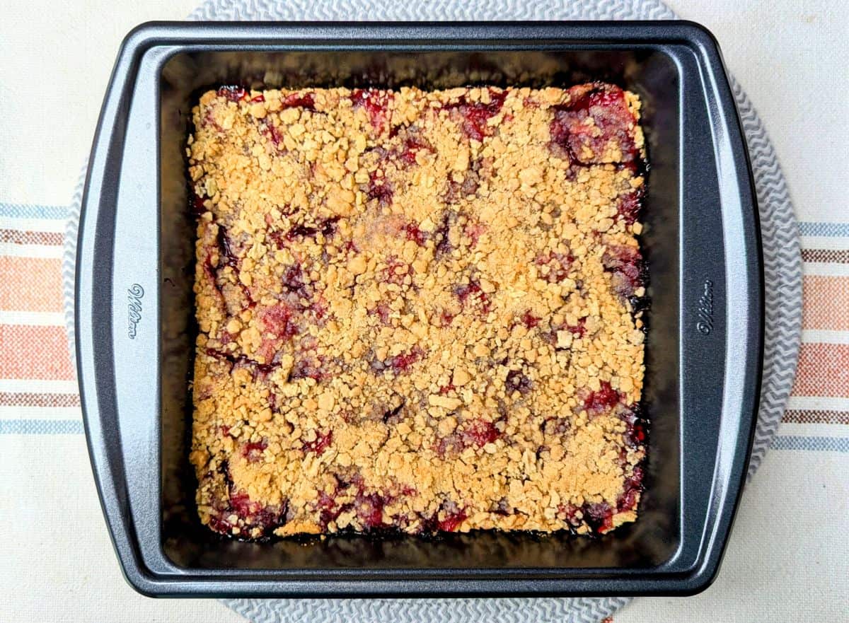 topping applied and baked