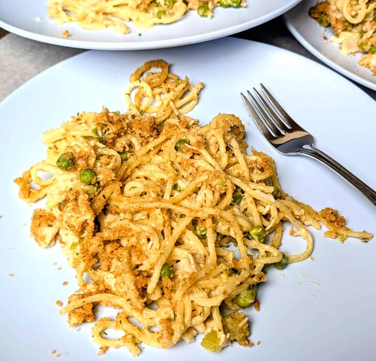 original turkey tetrazzini recipe serving on plate