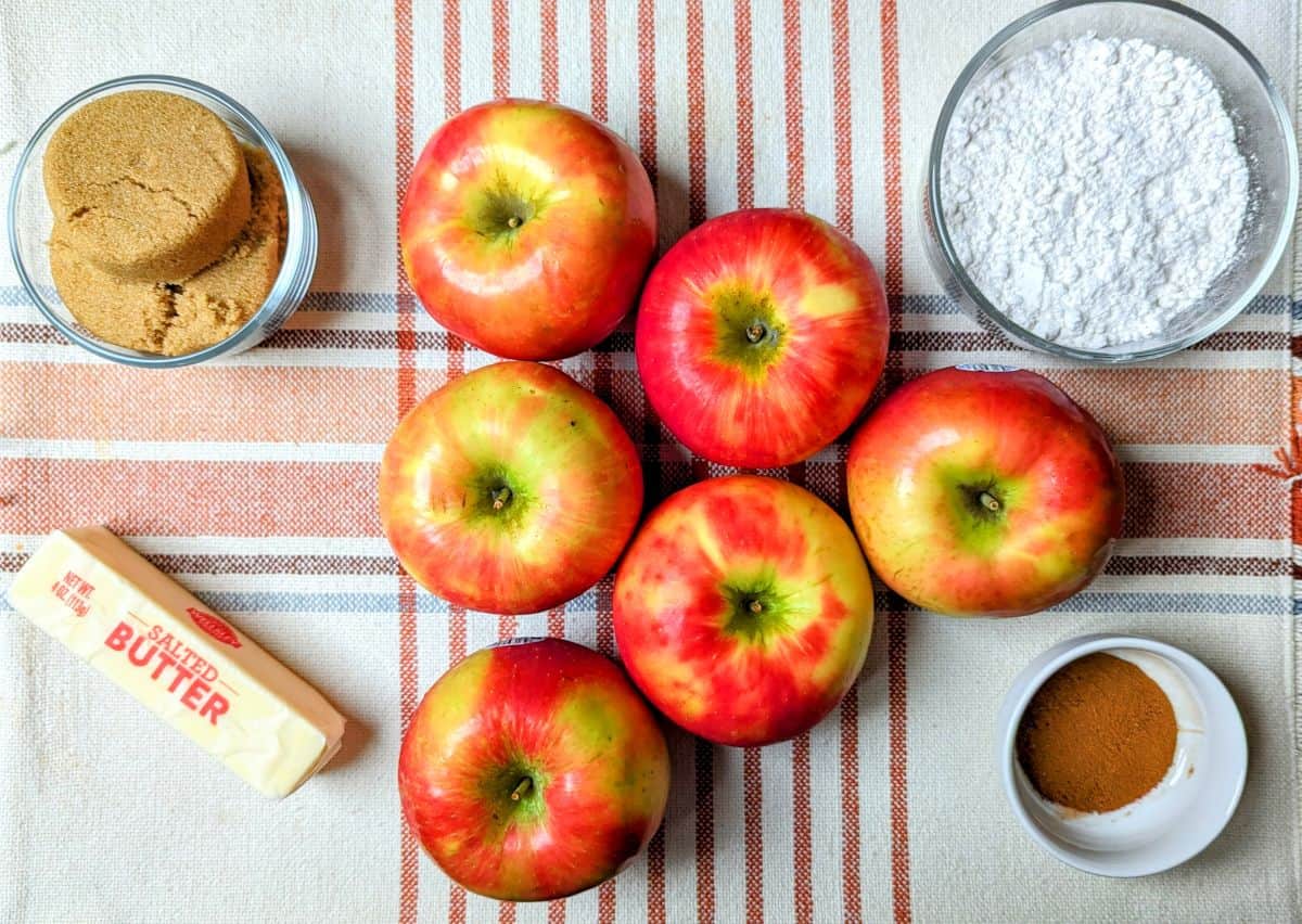 ingredients for apple cobbler