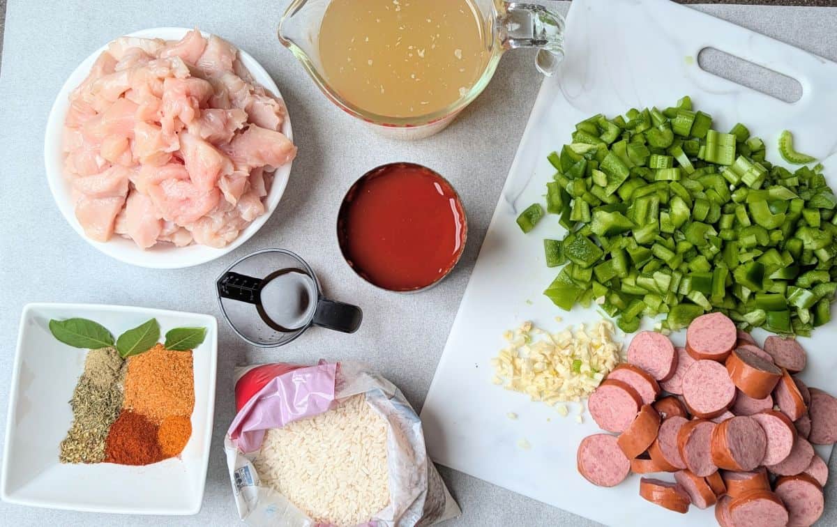 ingredients for jambalaya
