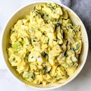 avocado egg salad in bowl