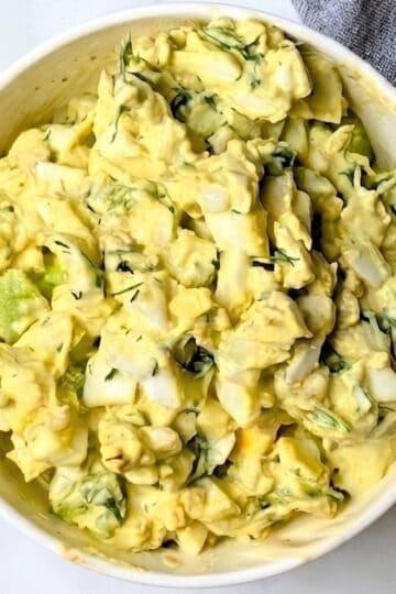 avocado egg salad in bowl