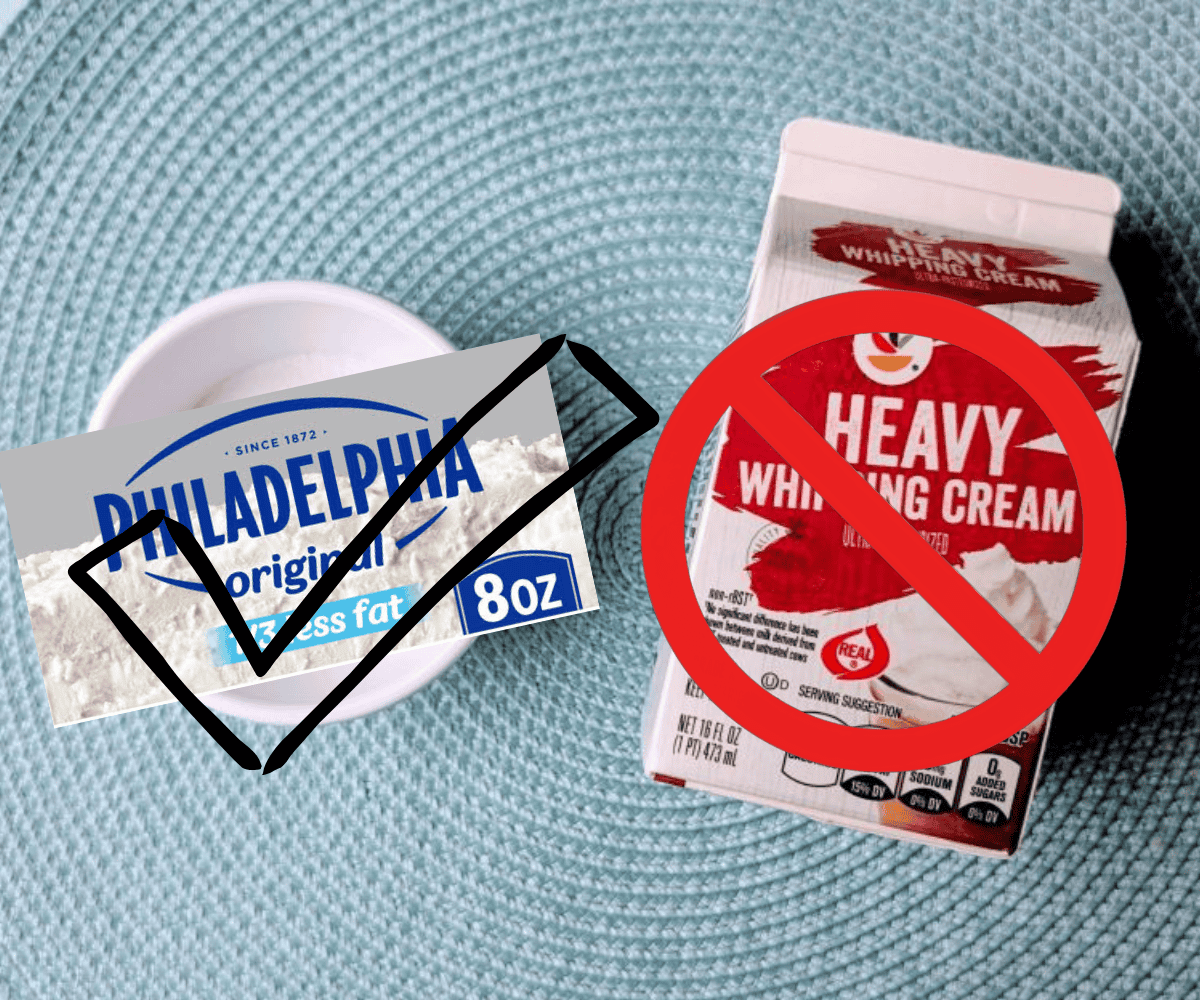 using cream cheese instead of heavy cream