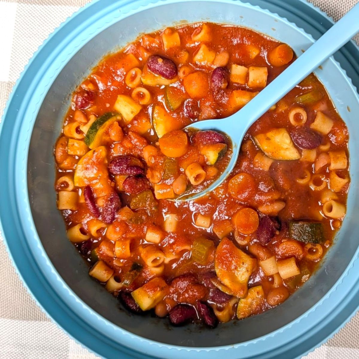 bowl of minestrone soup